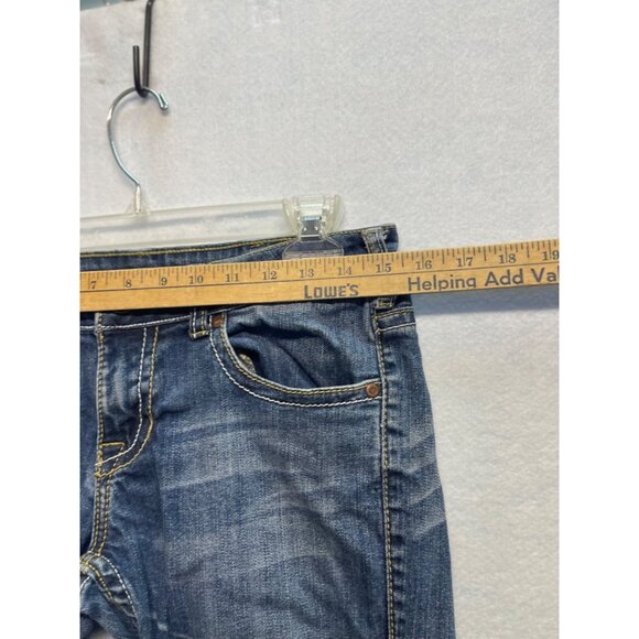 Cowgirl Tuff Womens Jeans Size 28x33 Raw Bottom Bootcut Medium Wash - Picture 7 of 14